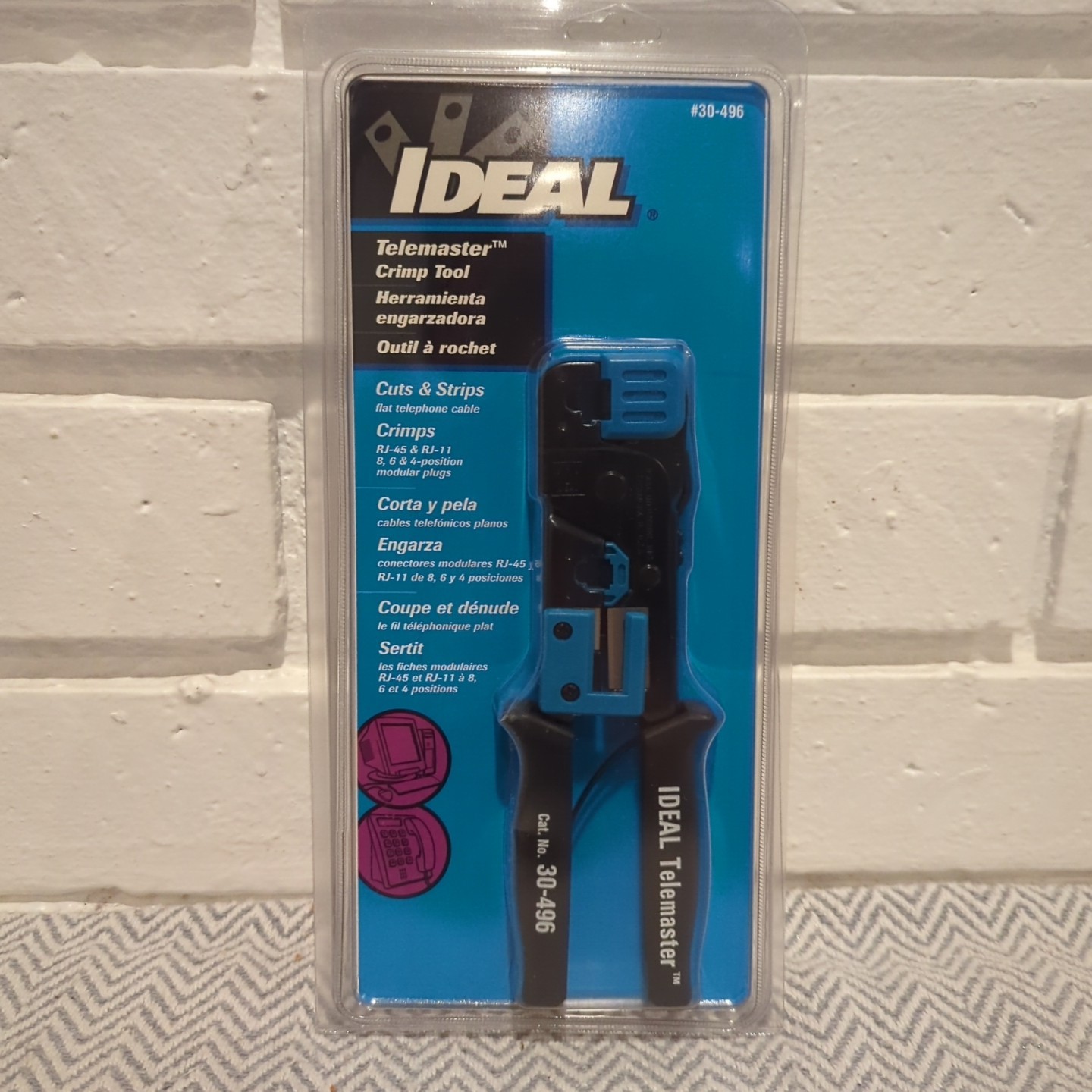 IDEAL 30-496 Telemaster RJ-11/RJ-45 Tool CAT5 CAT5e CAT6 CAT3 For Voice Data New