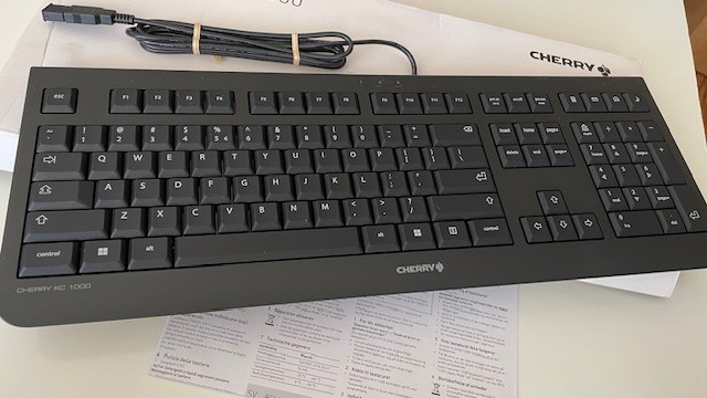 CHERRY KC1000 CORDED Keyboard USB Wired Black Keyboard-NEW