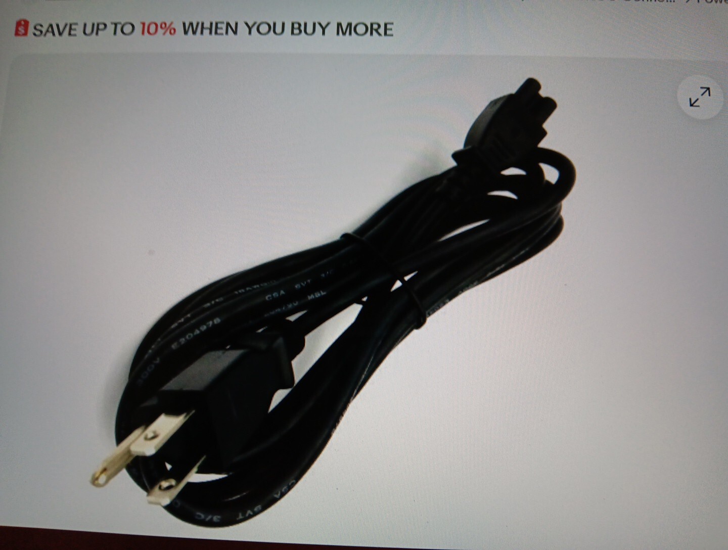 6 Ft Power Cord for LG TV 47GA6400 47LA6205 42LN5750 42LN5200 42LA6200 39LB5800