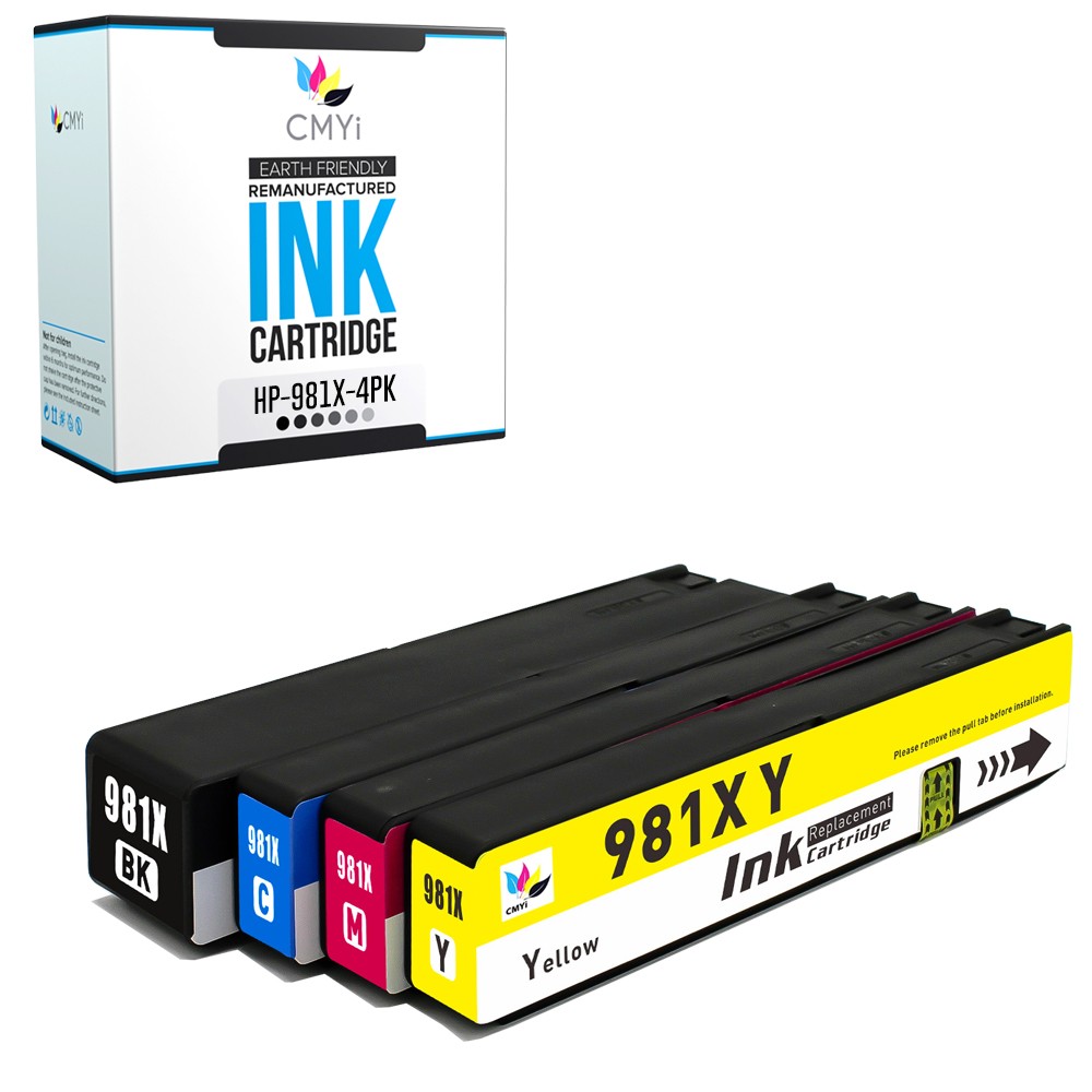 4PK Compatible 981X Ink Cartridges fits HP PageWide Managed Color MFP E58650dn