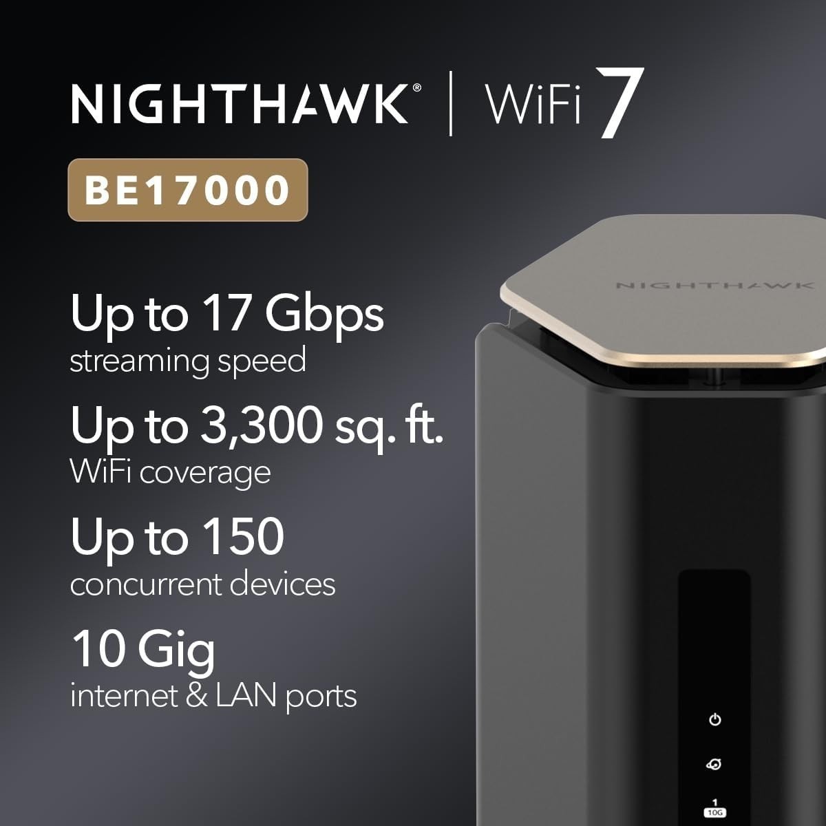 NETGEAR Nighthawk RS600 BE18000 WiFi 7 Tri-Band 10G Router Tested OEM PSU Bundle