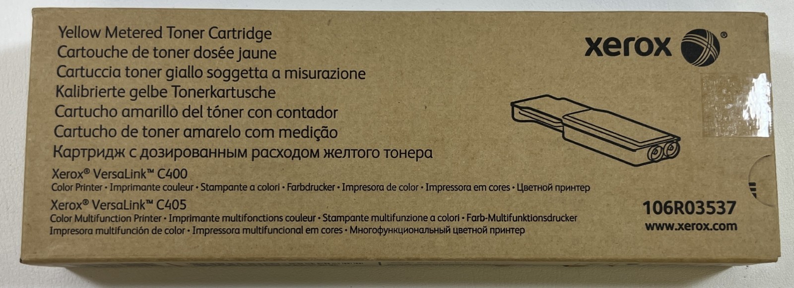 Xerox Genuine 106R03537 Yellow Metered Laser Toner for VersaLink C400/C405