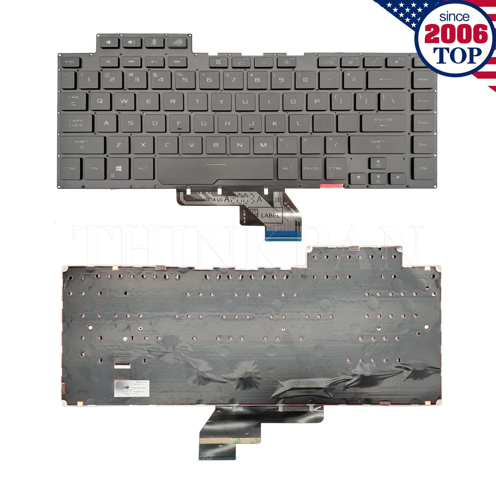 Original US Keyboard with RGB Backlit ASUS ROG GA502 GU502 GX502 GU502 GV GM502