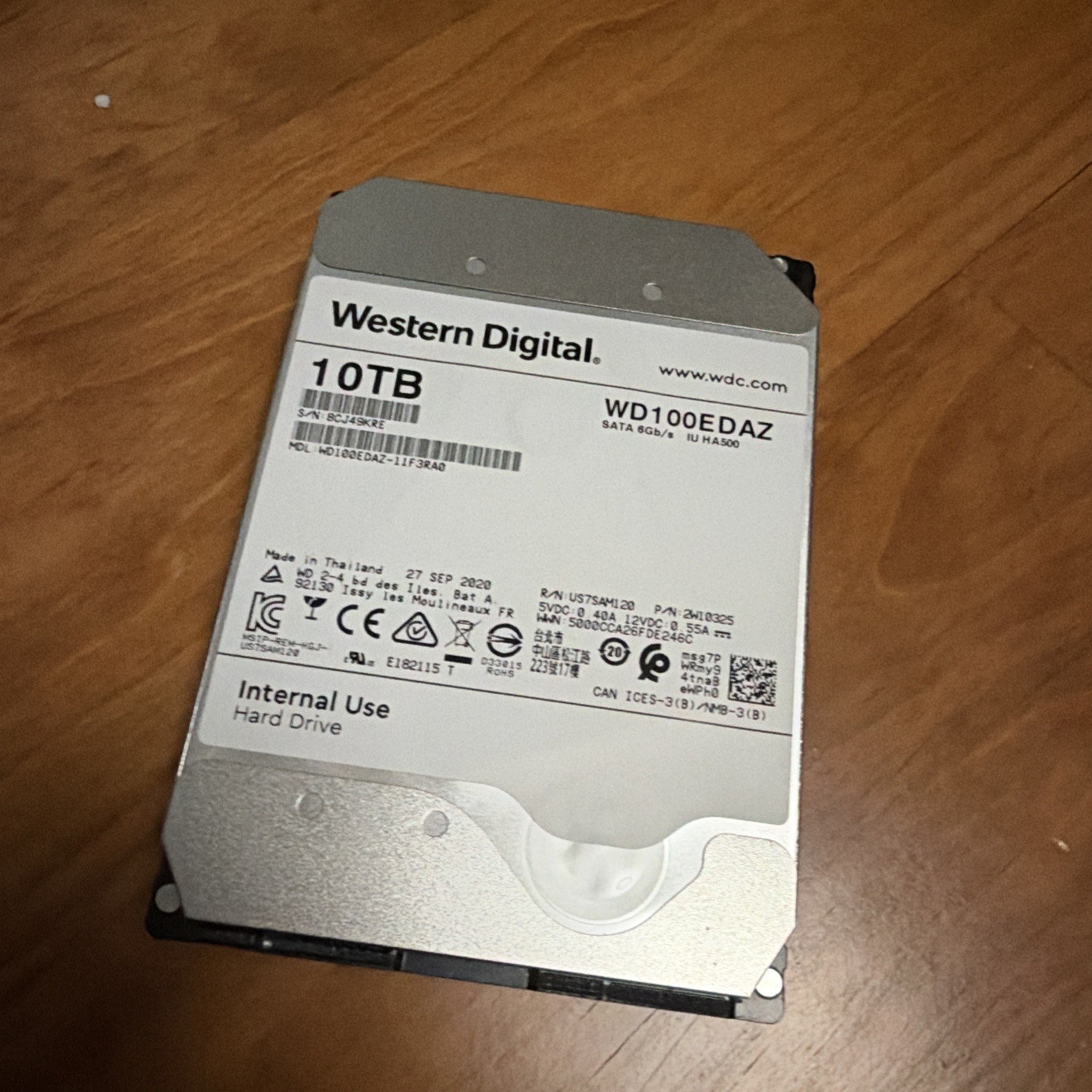 Western Digital 10TB Hard Drive HDD 3.5" SATA WD100EDAZ-11F3RA0