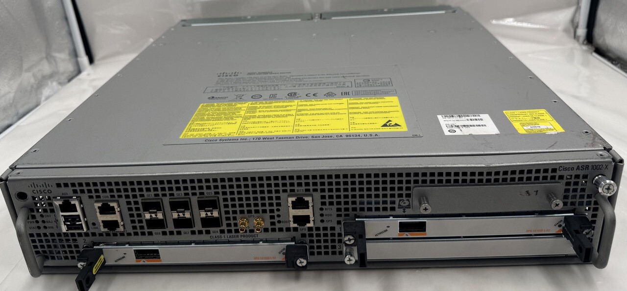 CISCO ASR1002-X V07 68-3873-11 10GBPS 6-PORT SFP ENTERPRISE ROUTER W/ DUAL PSU