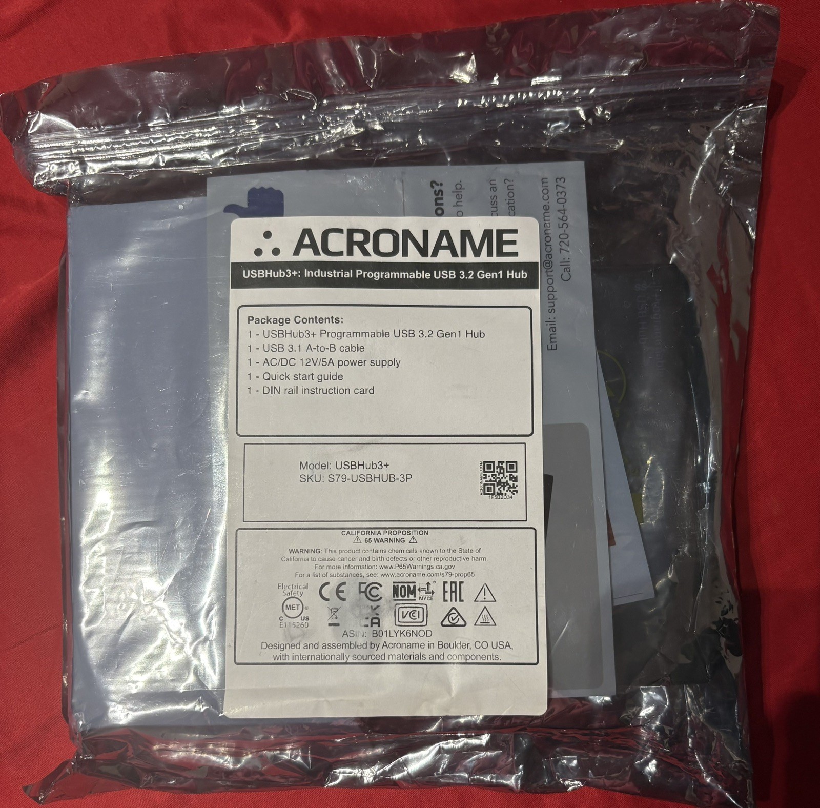 Acroname 8 Ports Industrial Programmable Managed USB 3.2 Switch S79-USBHUB-3P