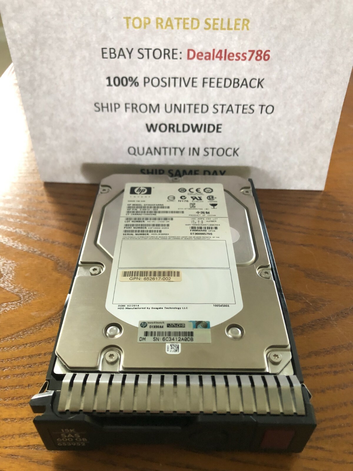 652620-B21/653952-001/EF0600FARNA/EF0600FATFF-HP 600GB 15K 6G 3.5" SAS HDD G8/G9