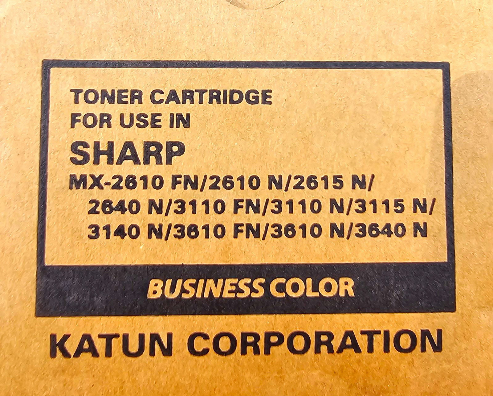 SHARP Katun Toner Lot Of 7 CMYK Laser - 2610/2615/2640/3110/3115/3140/3610/3640