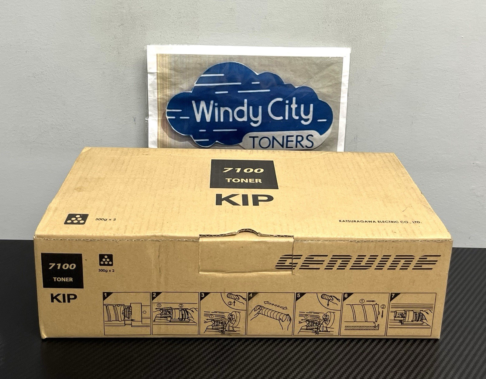 KIP 7100 Box of 2 x 300 grams Black Toner Cartridges Z240970010 Genuine New