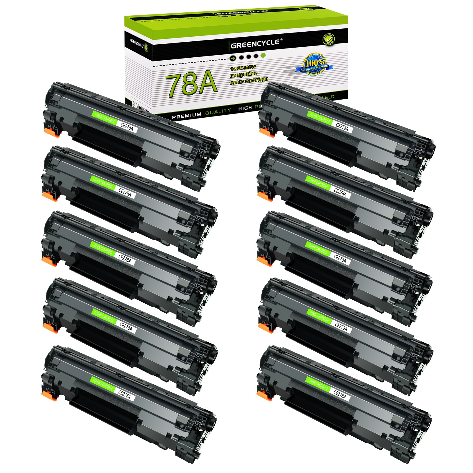10PK CE278A Toner Cartridge For HP 78A LaserJet P1606dn 1536dnf MFP P1606 M1536 