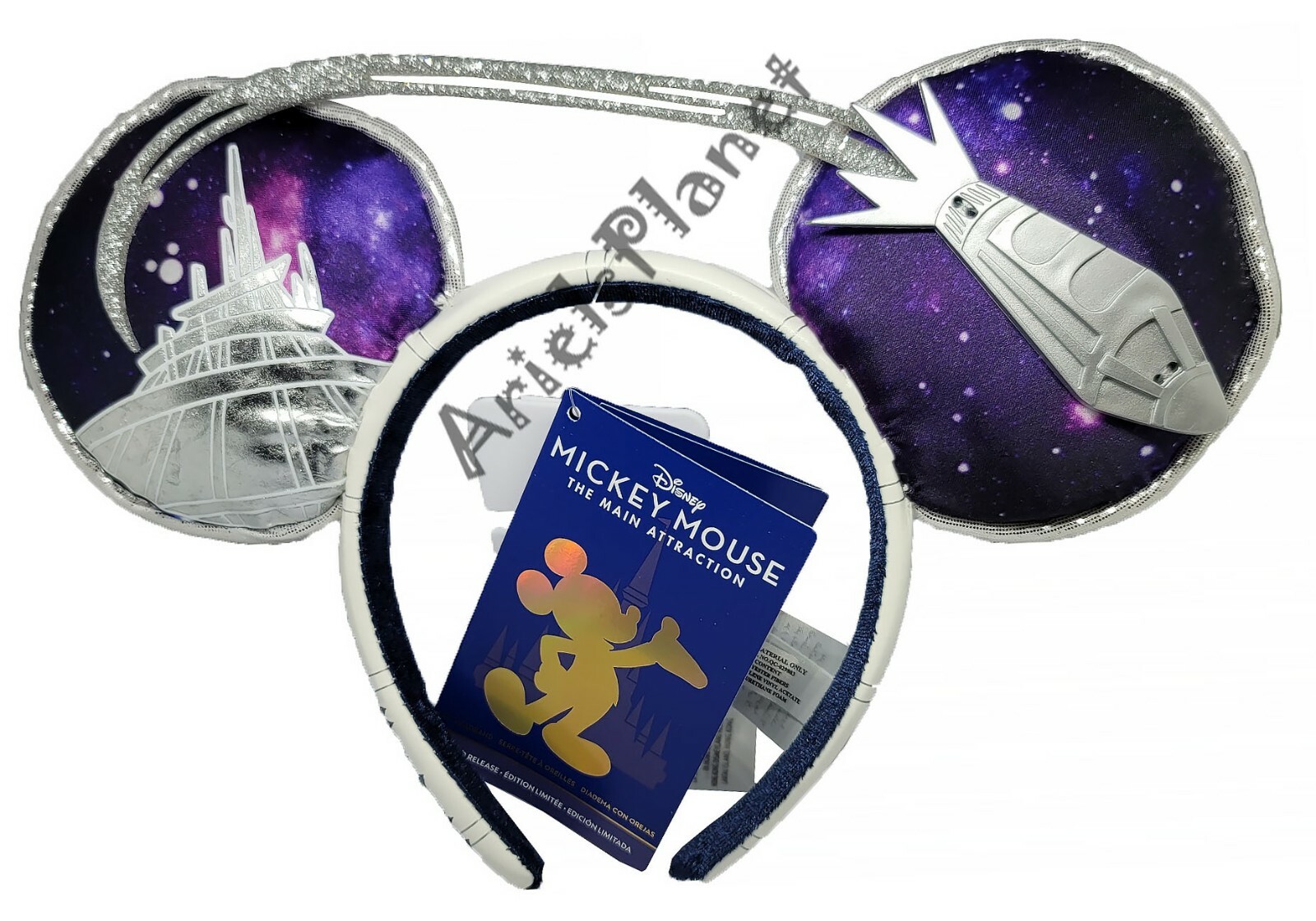 Disney Parks Mickey Mouse The Main Attraction Space Mountain Ear Headband 1/12