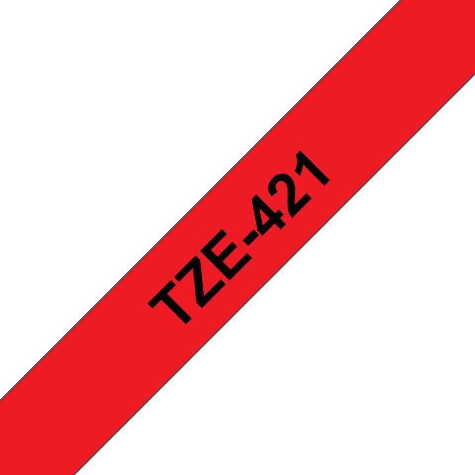 Brother TZE421 Tape Black on Red 9mm TZE421, 8m, 9mm ~E~