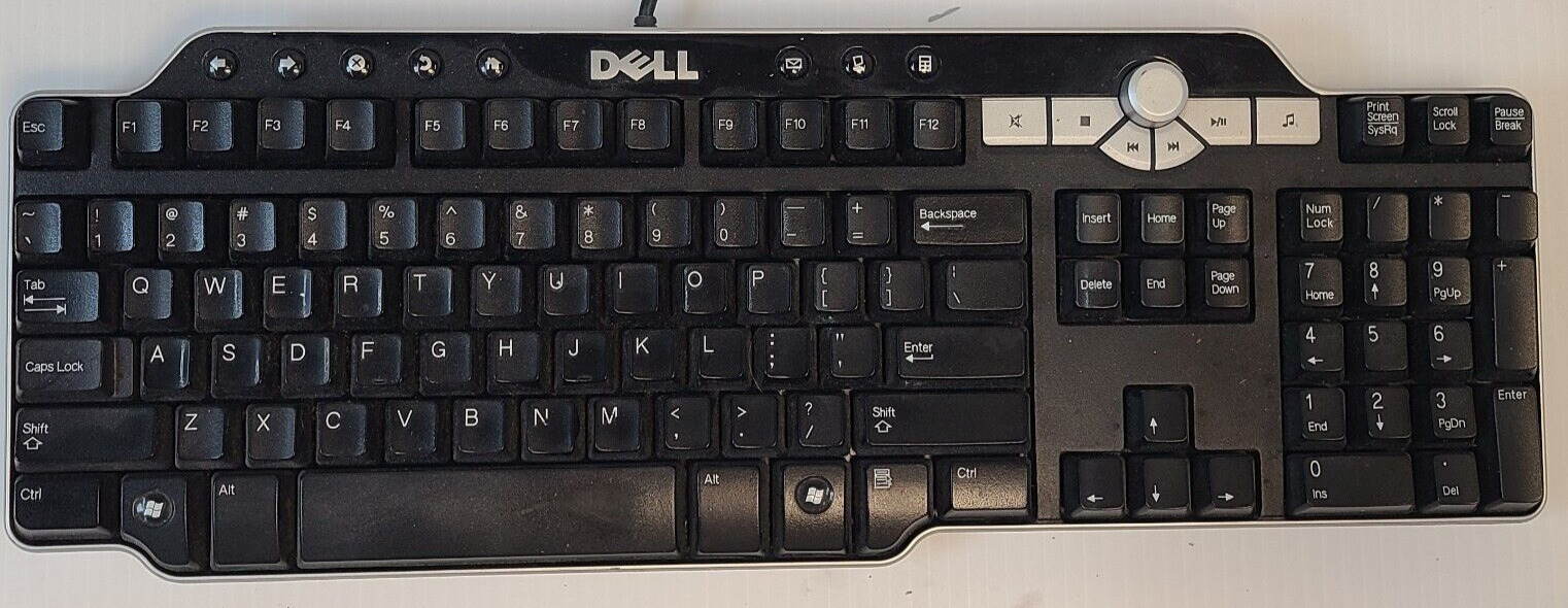 Dell SK-8135 USB QWERTY Wired Mechanical Keyboard Black Authentic