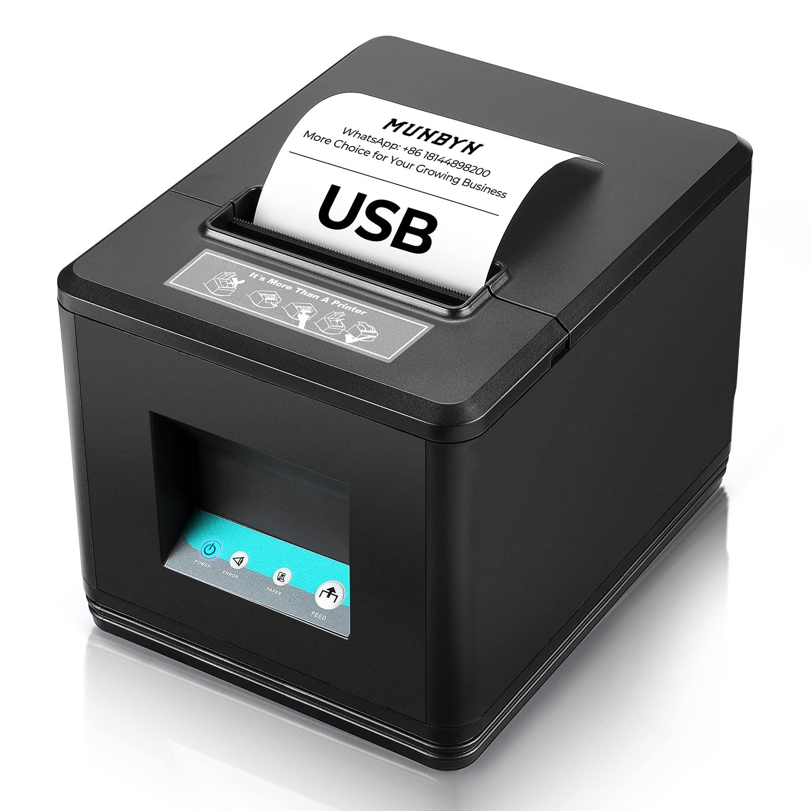 80mm USB Thermal Receipt Printer P098, POS Printer with Auto Cutter