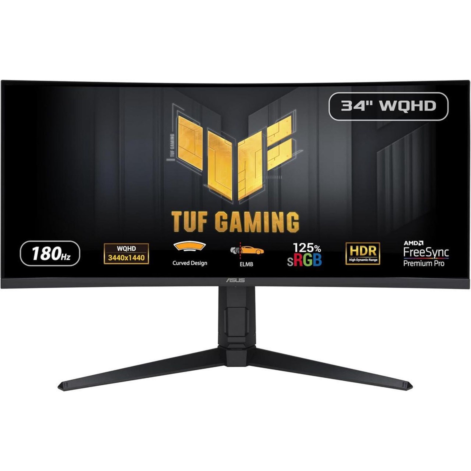 ASUS TUF Gaming 34" UWQHD 1 ms AMD FreeSync Premium Pro, 180 Hz Gaming Monitor