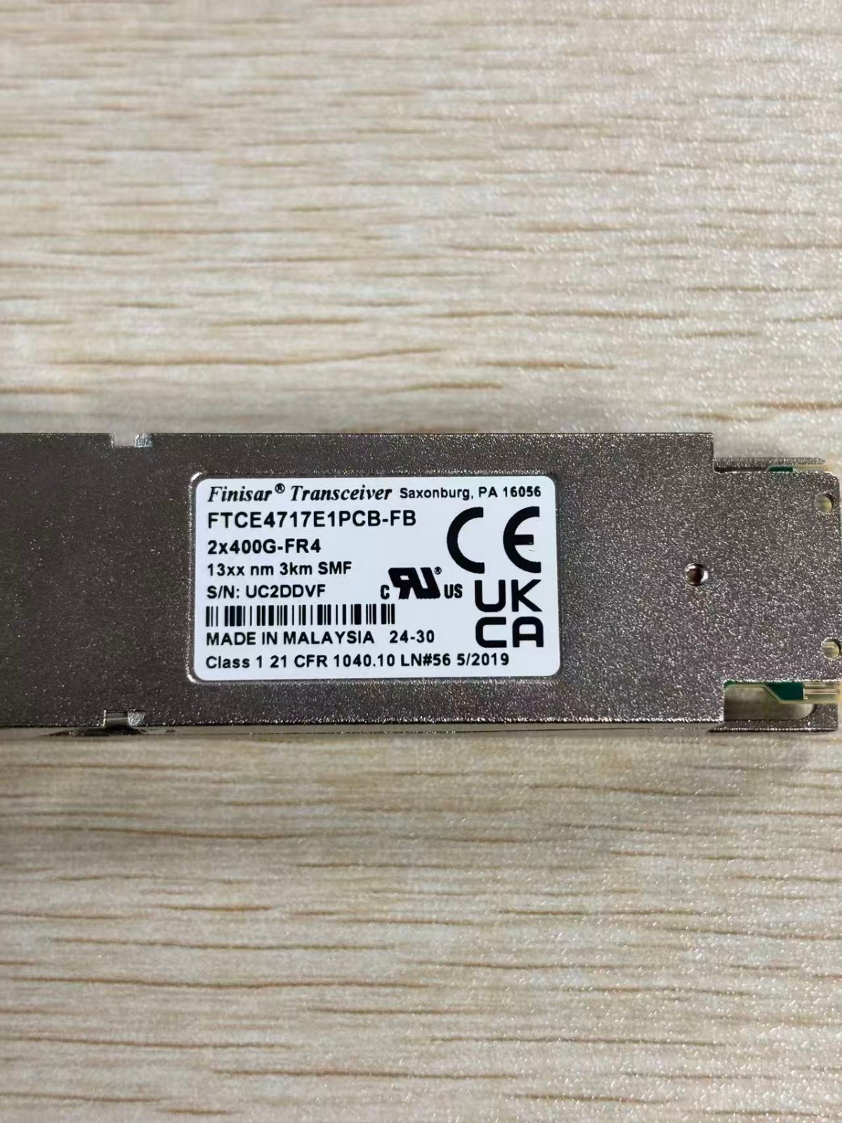 FINISAR FTCE4717E1PCB-FB 2X400G-FR4 13XX nm 3km SMF transceiver module