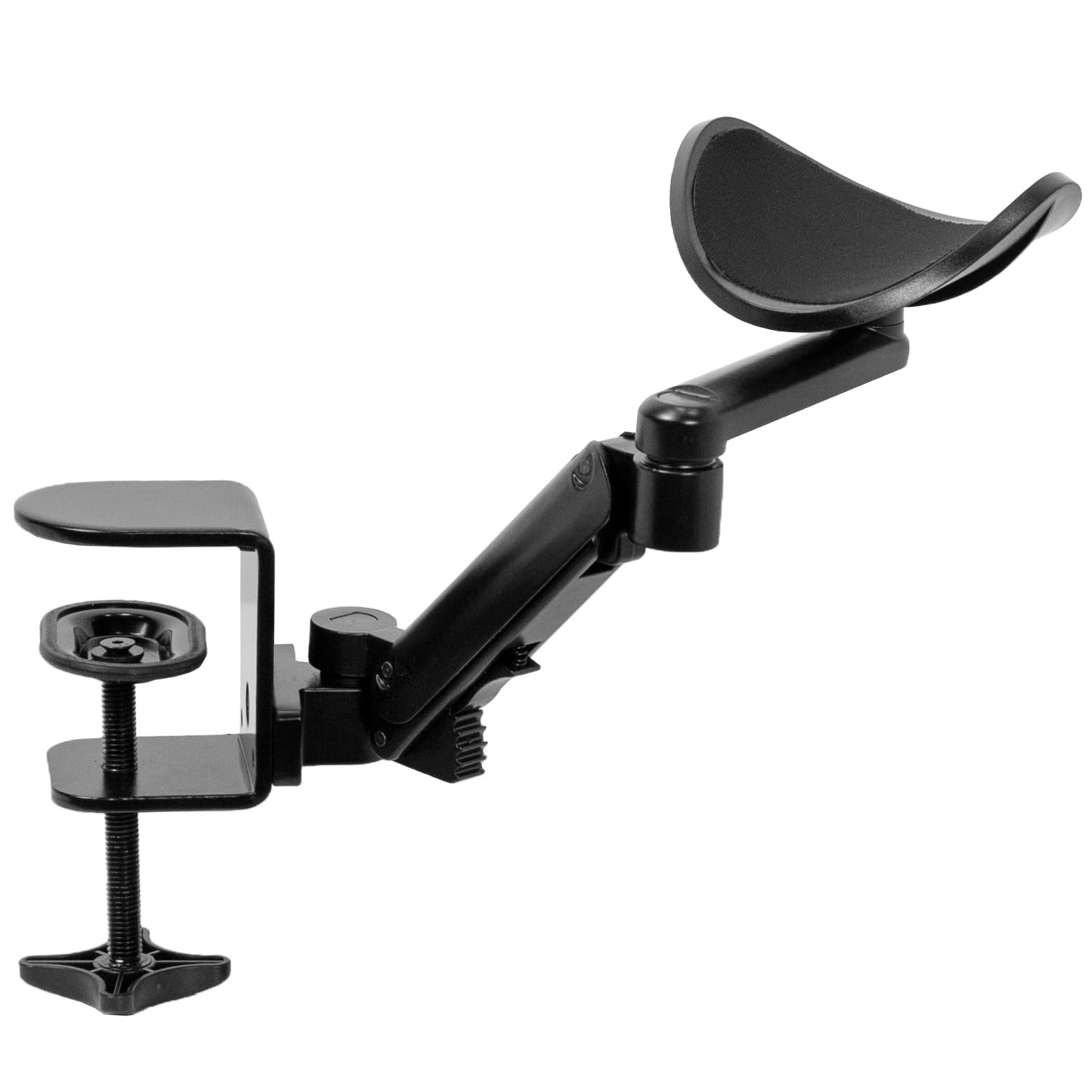 VIVO Universal Clamp-on Adjustable Armrest, Desk Cradle Rotating Elbow Cushion,