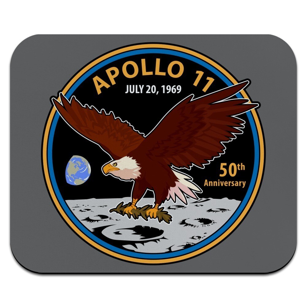 NASA Apollo 11 50th Anniversary Patch Low Profile Thin Mouse Pad Mousepad