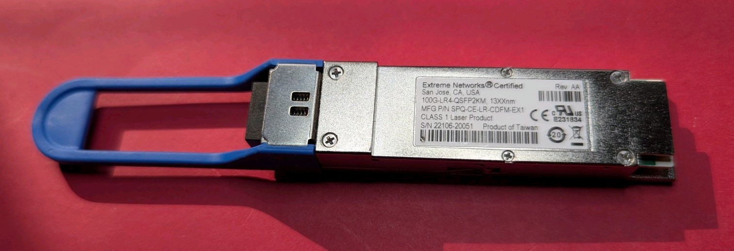 Extreme Networks Certified 100G-LR4-QSFP2KM - SPQ-CE-LR-CDFM-EX1