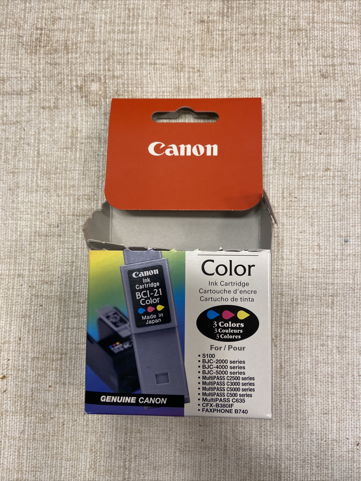Canon BC-21E Black & Tri-Color Ink Cartridge 0899A003 Genuine New Open Box