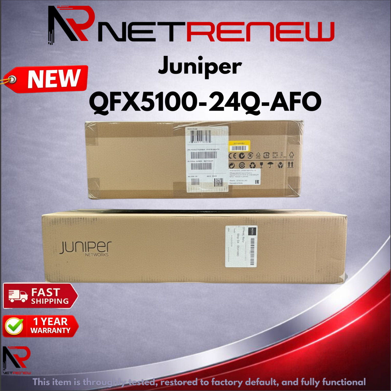 Juniper QFX5100-24Q-AFO Switch  24 Port 40G QSFP+ **NEW **