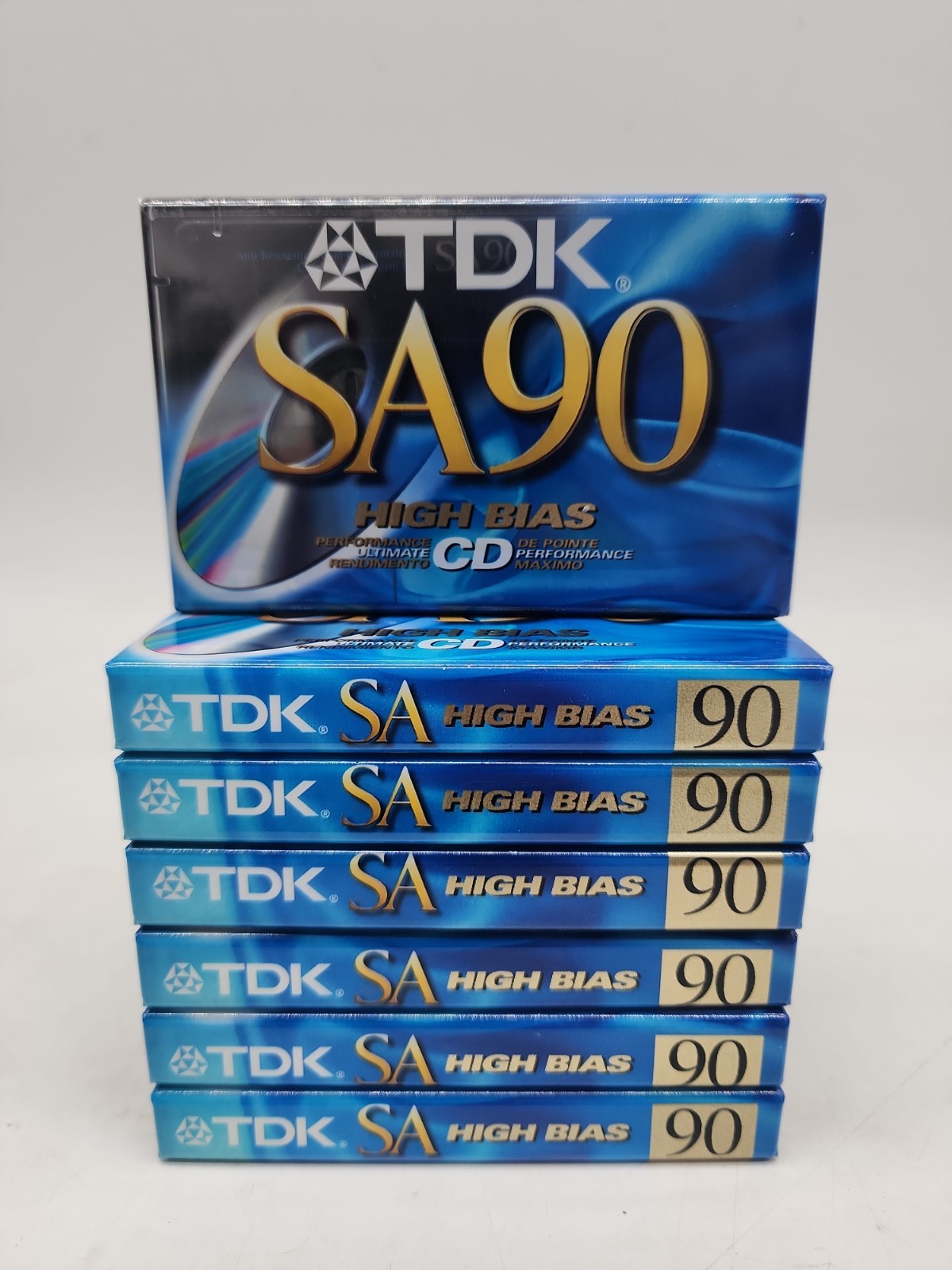 TDK SA 90 CASSETTES......7 PACK......HIGH BIAS.....NOS.....SEALED