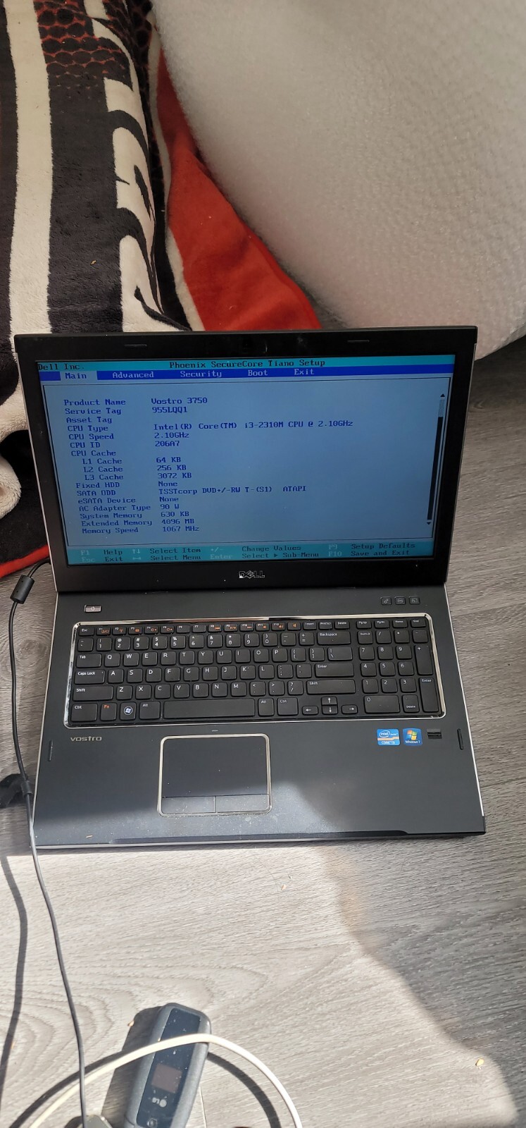 Dell Vostro 3750 Intel Core i3-2310M 4GB RAM No HDD No OS  300724A