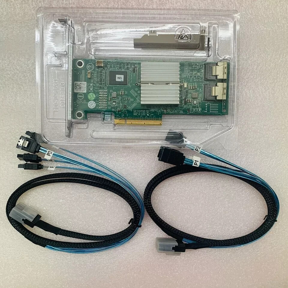 Dell PERC H310 6Gb/s SAS Adapter RAID Controller HV52W /3P0R3 +2PCS 8087 SATA