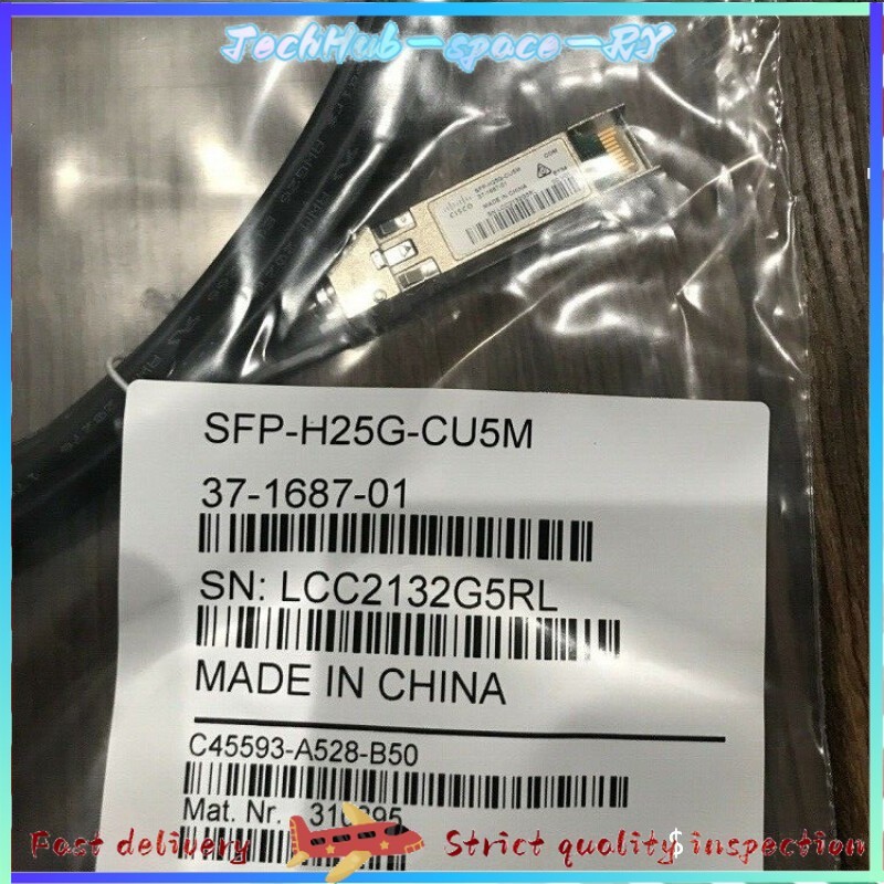 New Cisco SFP-H25G-CU5M 5 Meter 25GBASE-CU DAC SFP28 Passive Twinax Cable