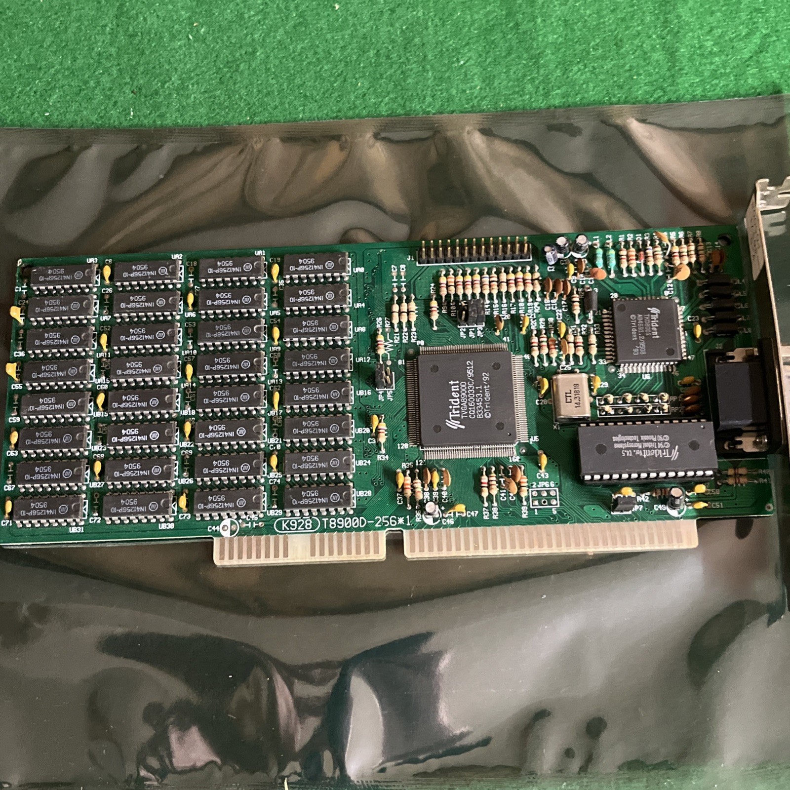 ULTRA RARE VINTAGE TRIDENT TVGA8900D K928 T8900D-256 256K ISA VGA CARD MXB14 @2M