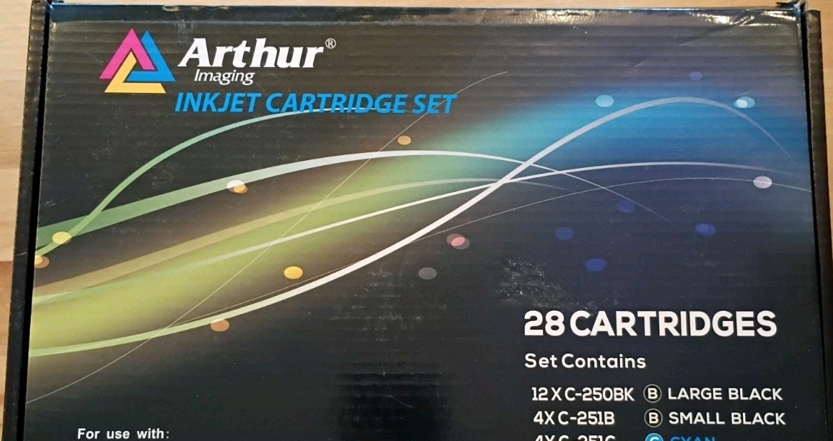 Lot of 18 Arthur Imaging Black Ink Cartridges (C-250BK XL) for Canon PIXMA Print