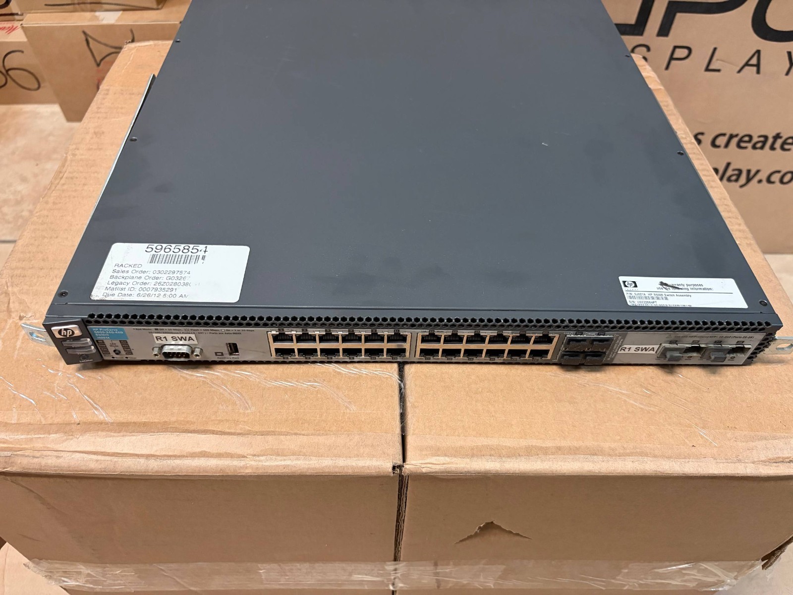HP J9264A Procurve 6600-24G-4XG 24-Port Switch SFP+ 10-GbE RJ-45 EJ021A