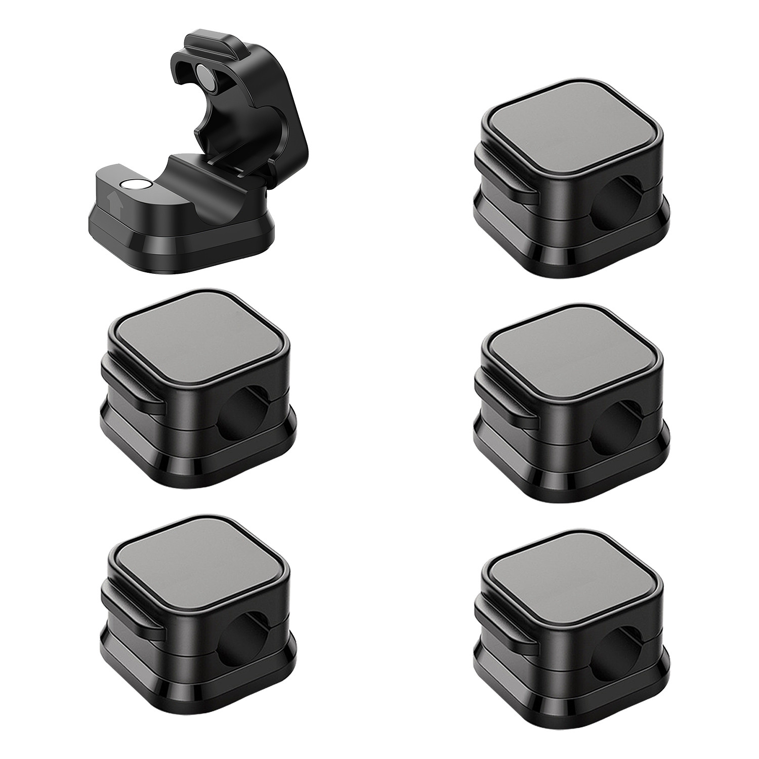 6 Pack Magnetic Cable Clips Adhesive Cord Organizer Wire Holder for Desk Office
