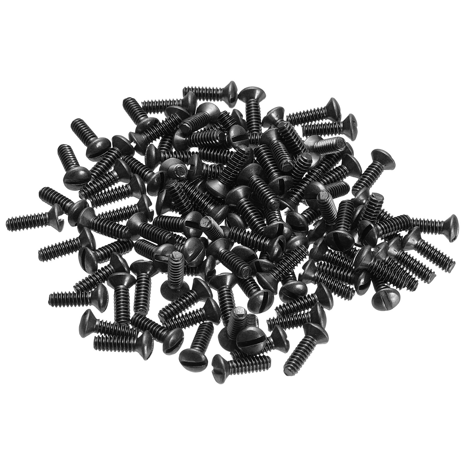 100 Pcs Wall Plate Screws 1/2" Long 6-32 Thread Black, Electrical Outlet Screws