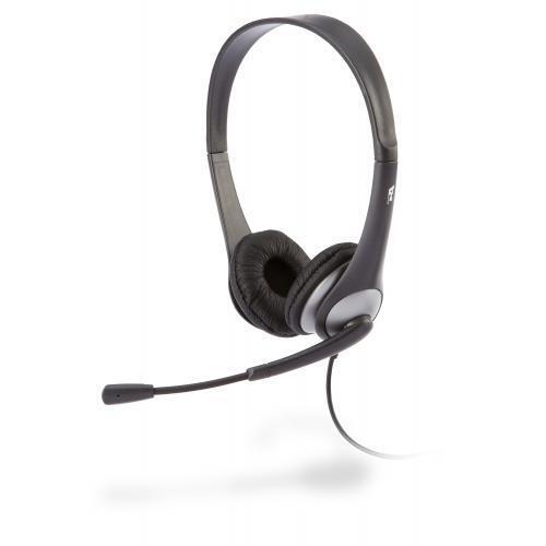Open Box: Cyber Acoustics Stereo Headset (AC-204), 3.5mm Stereo And Y-Adapter, H