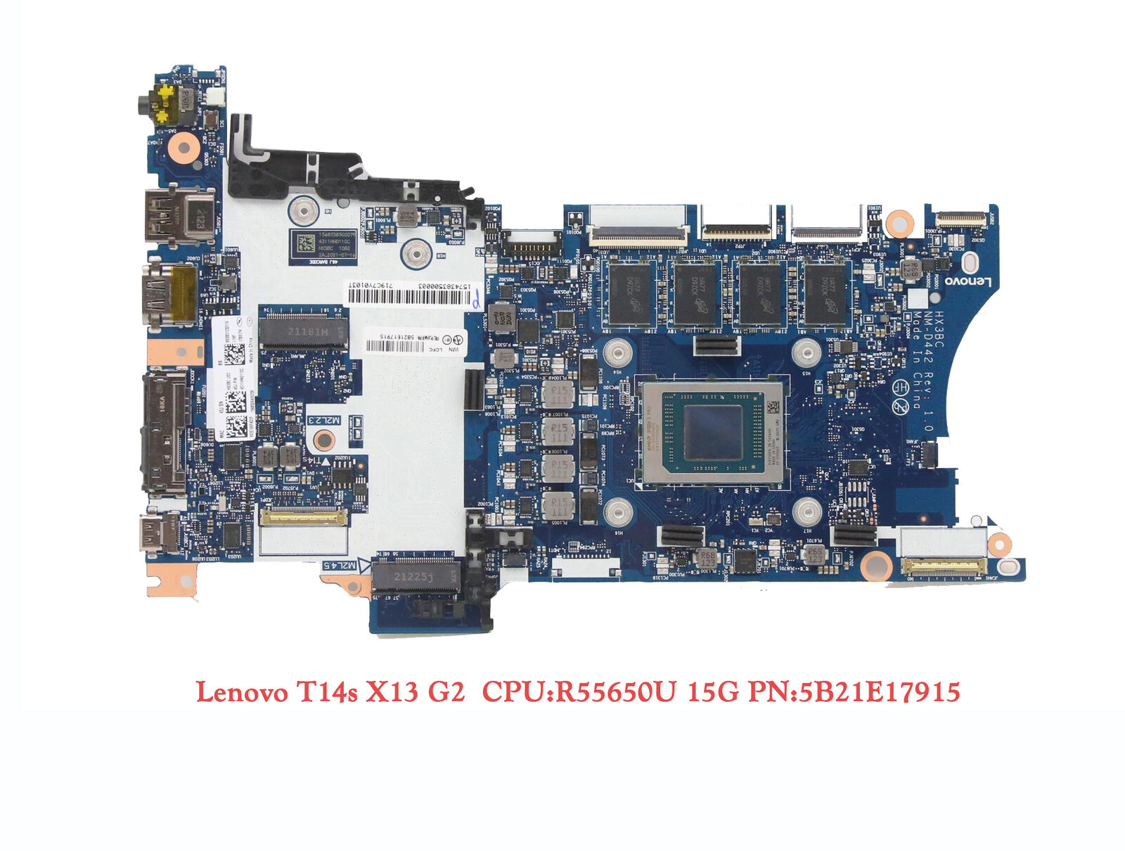 Motherboard For Lenovo ThinkPad T14s Gen 2 X13 Gen 2 R5 5650U 16G 5B21E17915 