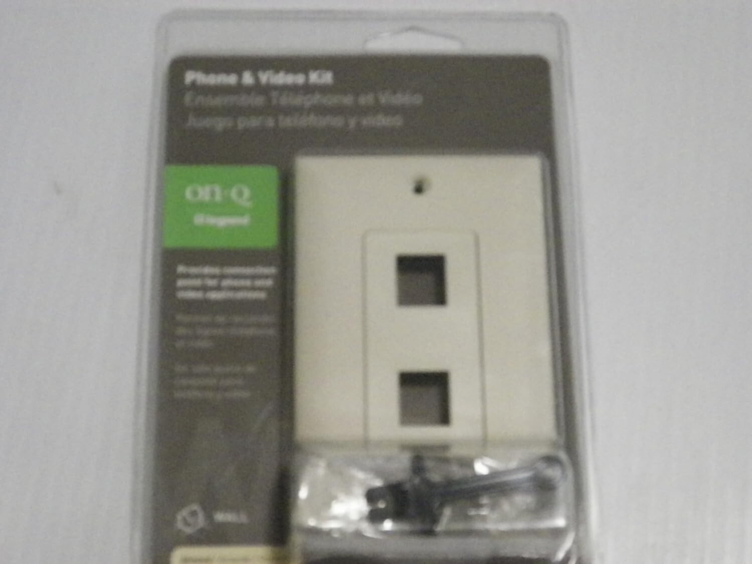 2-pack On-Q/Legrand Phone/Video Combo Wall plates, Almond