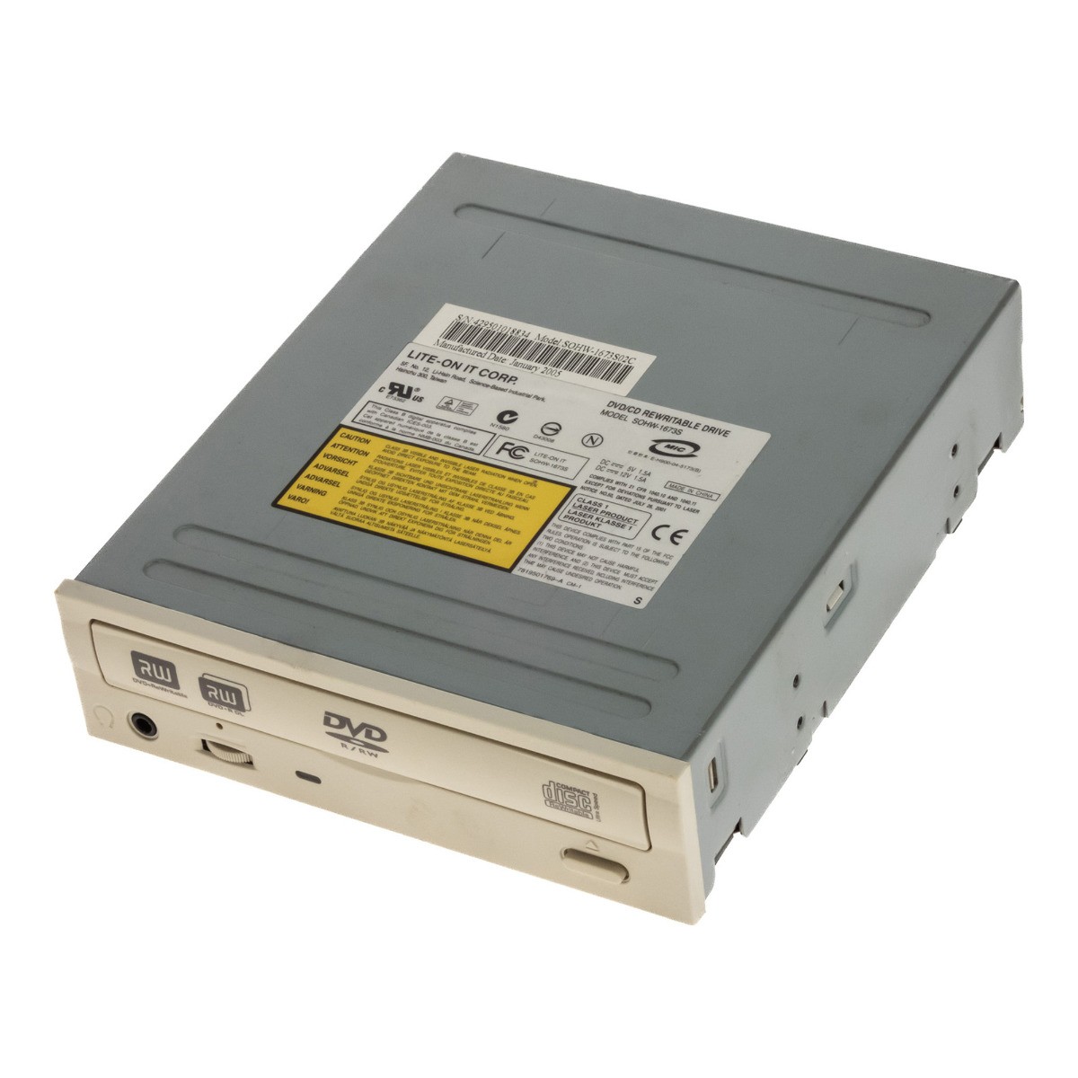 Internal Drive Burner LITEON SOHW-1673S DVD/CD REWRITABLE DRIVE ATA 5.25 inch