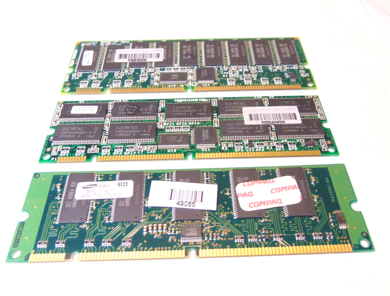 Lot of 3 RAM boards card Compaq Server Memory 333143-001, 306431-001. 333143-001