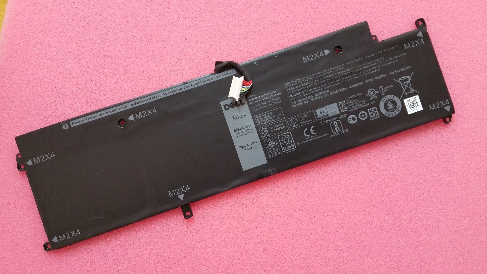 NEW ORIGINAL Dell Latitude 13 7370 34Wh 7.6V Ultrabook Battery WY7CG Type XCNR3