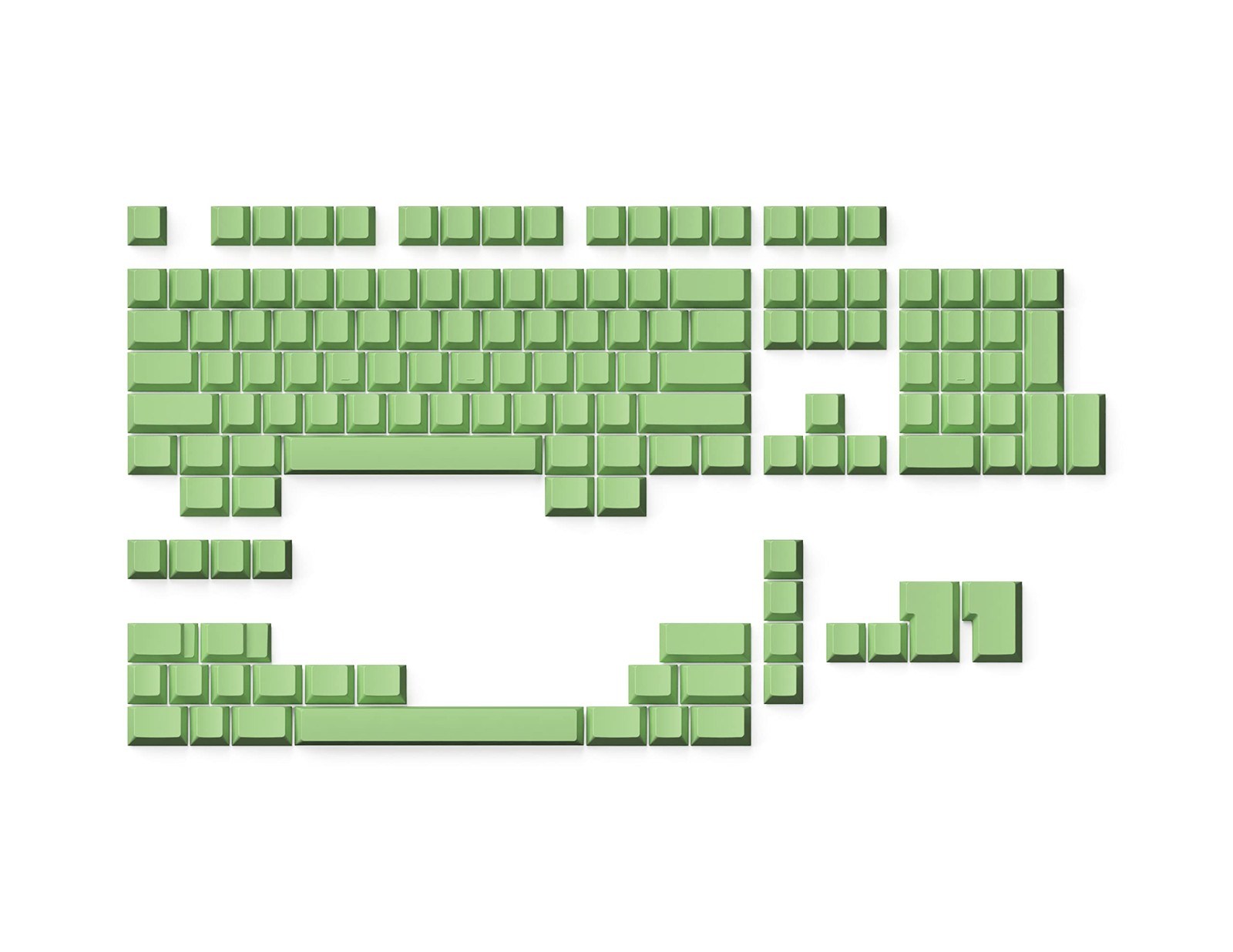 139 PCS Blank Premium Keycap Set 1.4 mm Thick PBT Cherry Profile Pistacchio