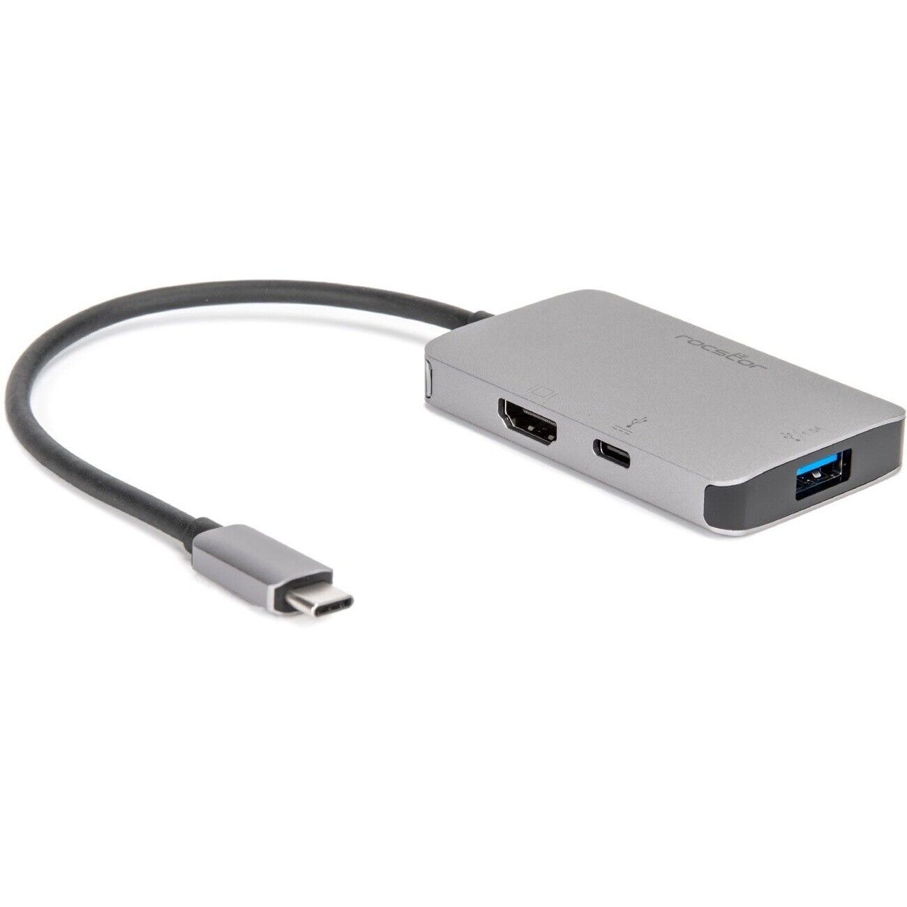 Rocstor Premium USB-C to HDMI 4K Adapter, USB-C 100W PD Charging & USB Type-A