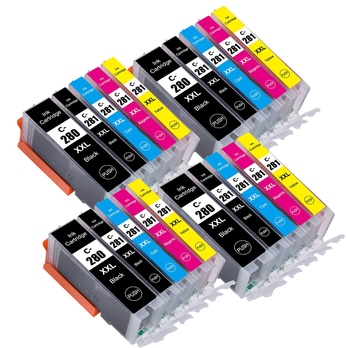 20PK PGI280 CLI281 XXL Printer Ink Tank Set for Canon TR7520 TR8620 TS9520 TS702