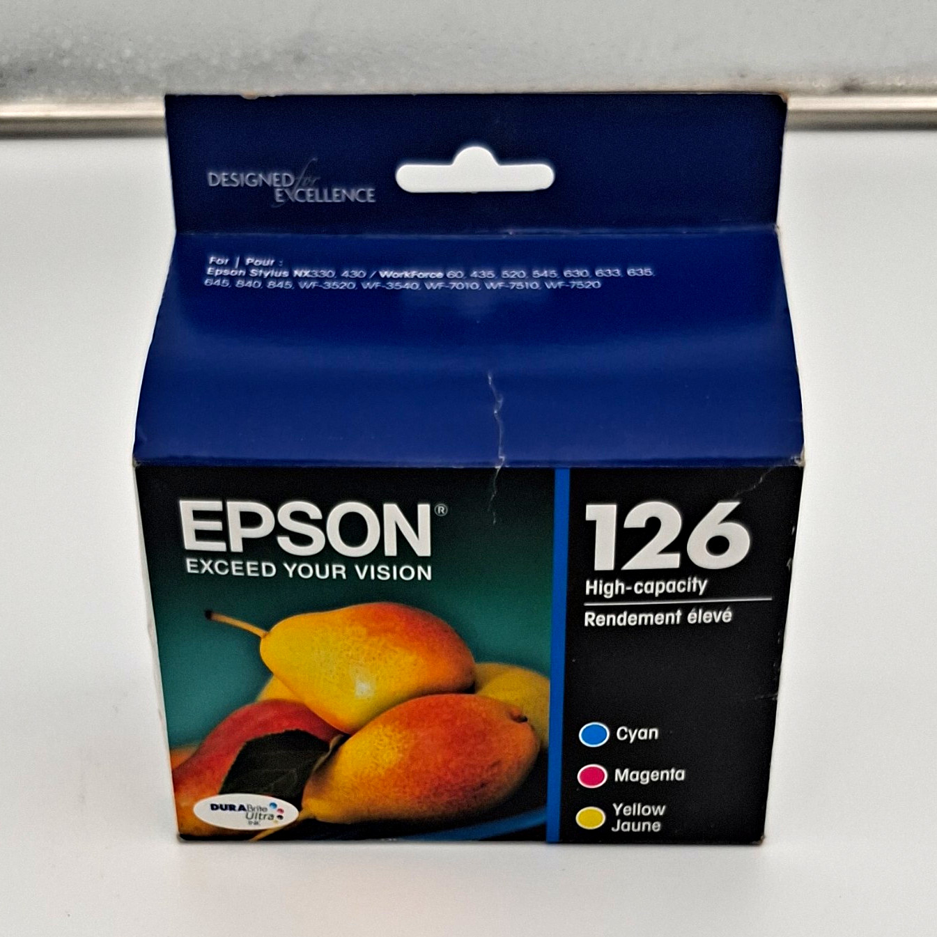 Epson 126 High-Capacity Genuine Ink Cartridges CMY Combo C13T126520