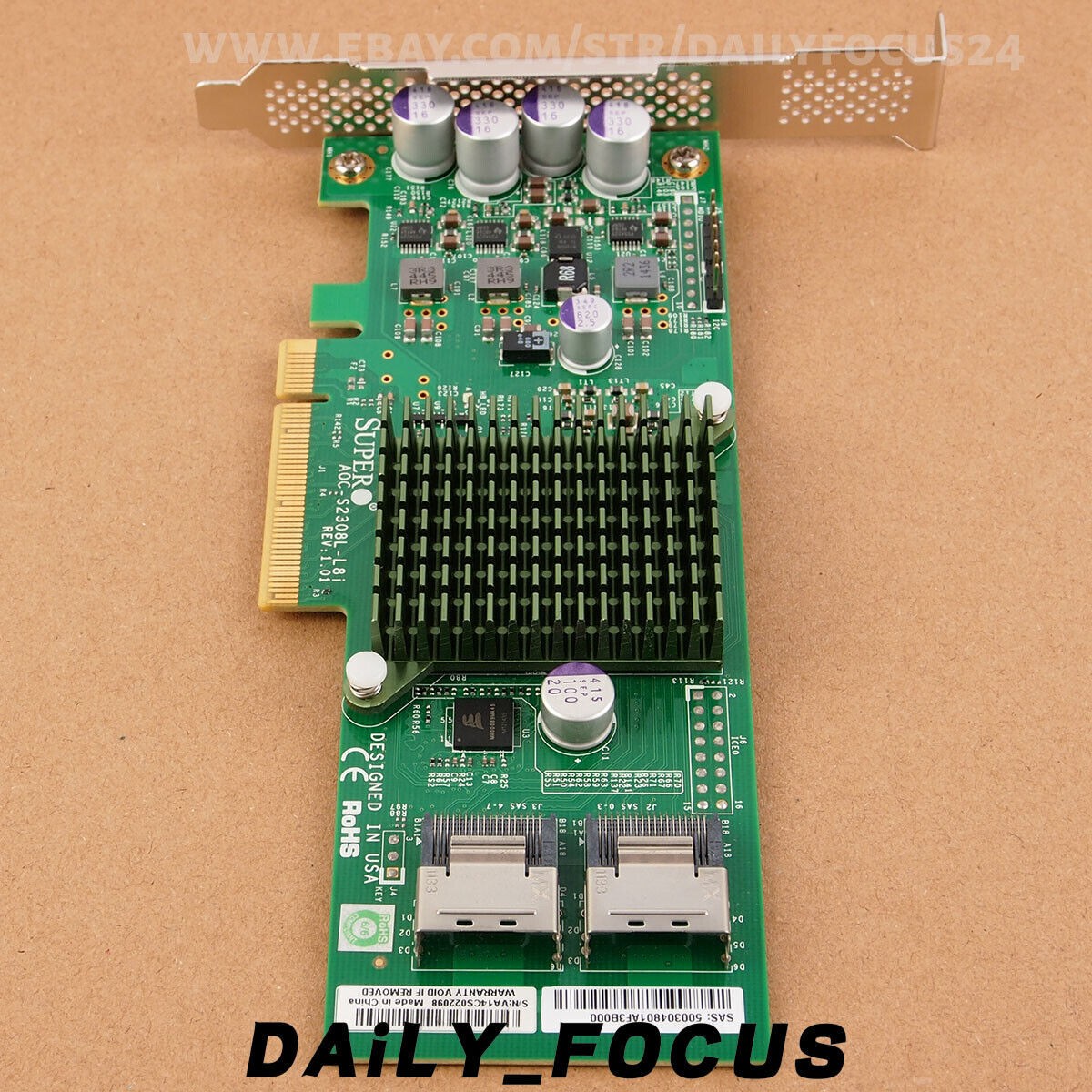 SuperMicro AOC-S2308L-L8i 8 port PCIe 6Gb/s Server RAID Controller Card