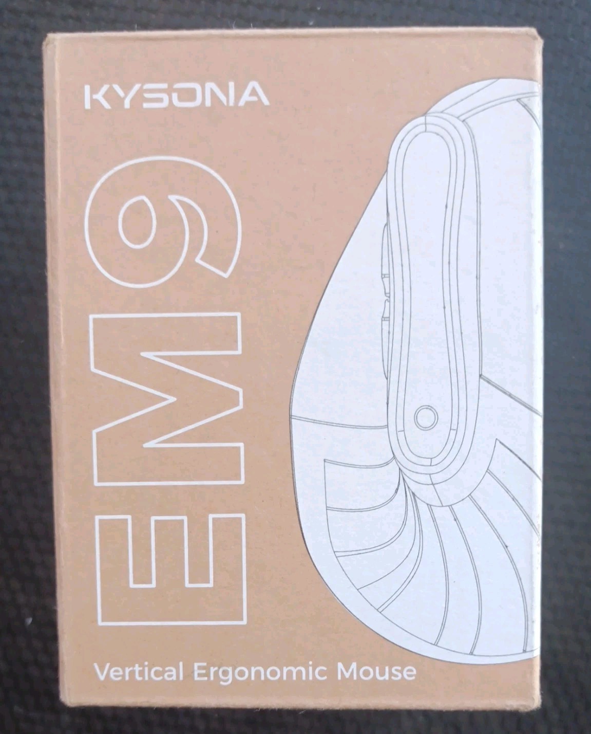Kysona Vertical Ergonomic Mouse. EM9. Wireless. White. 