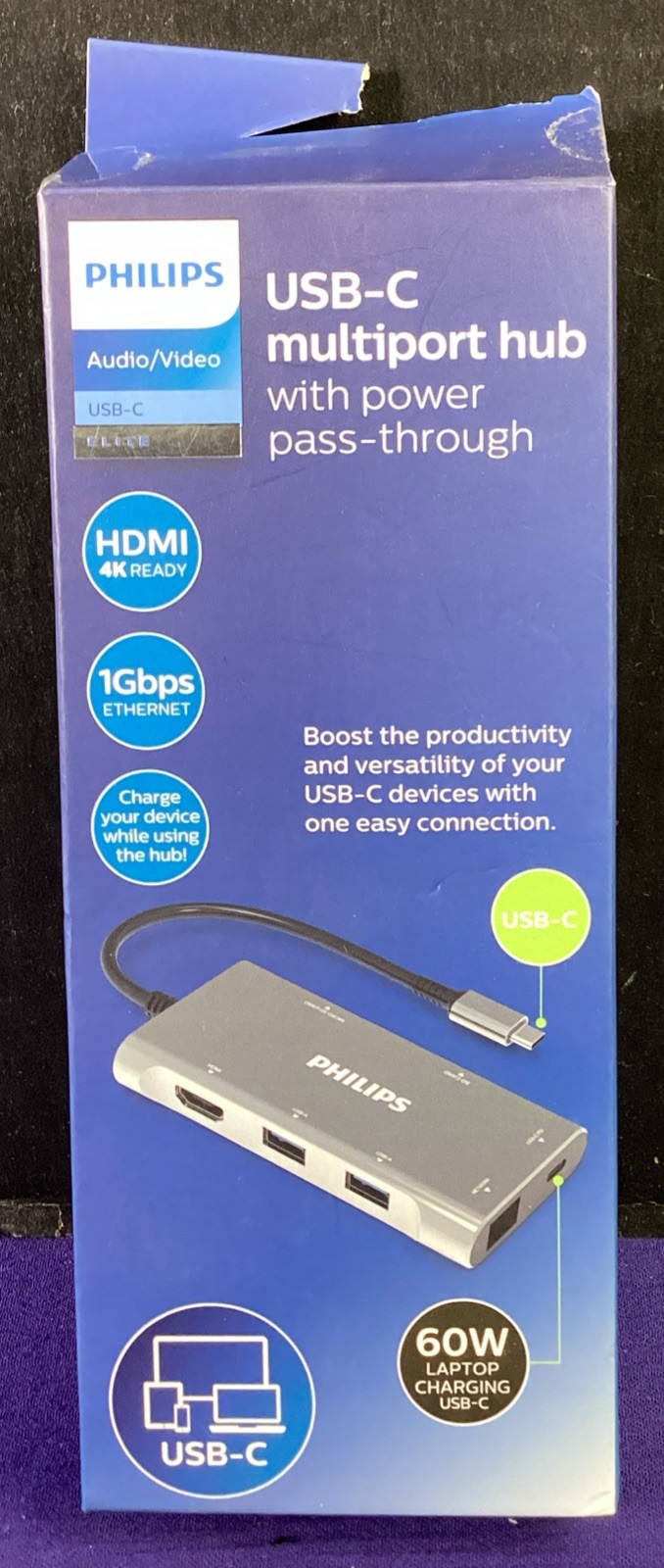Philips DLK9120C/27 USB-C Multiport Hub NEW