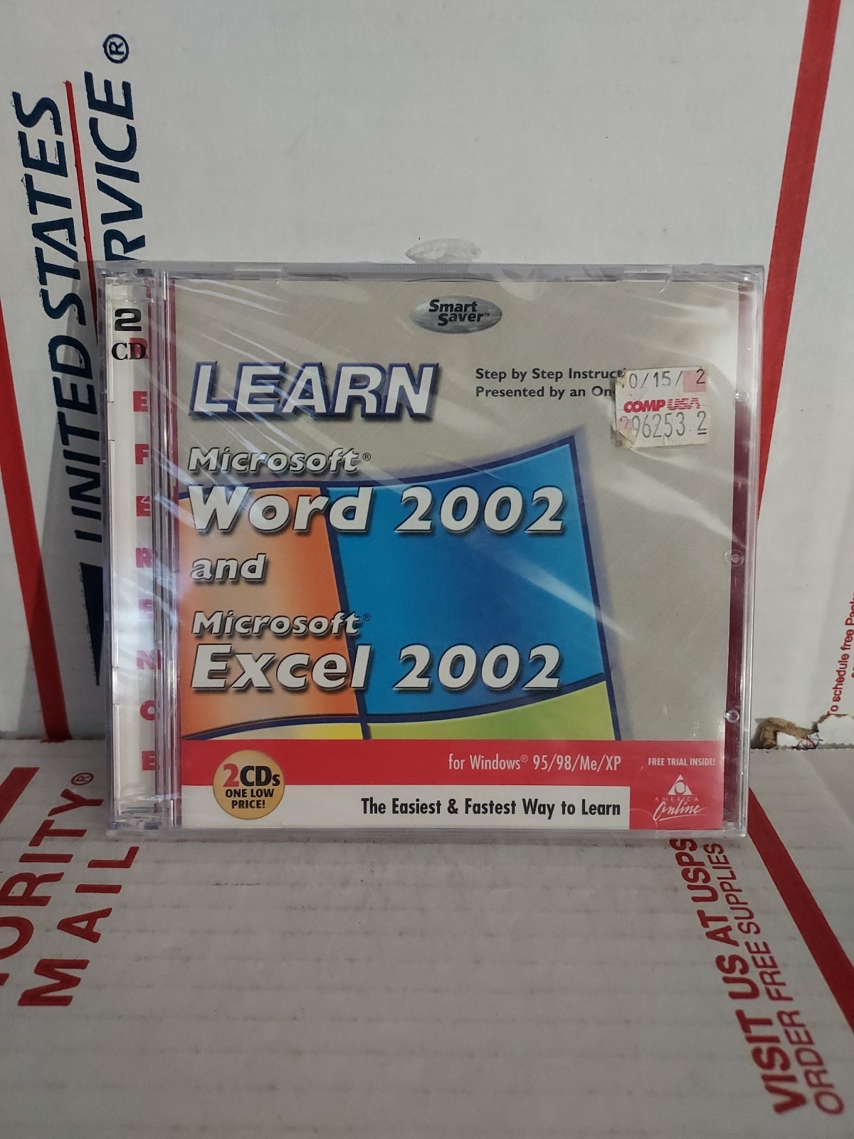 New Sealed Broderbund: Learn MS Windows XP and Excel XP 2002 (CD-ROM) - #162h