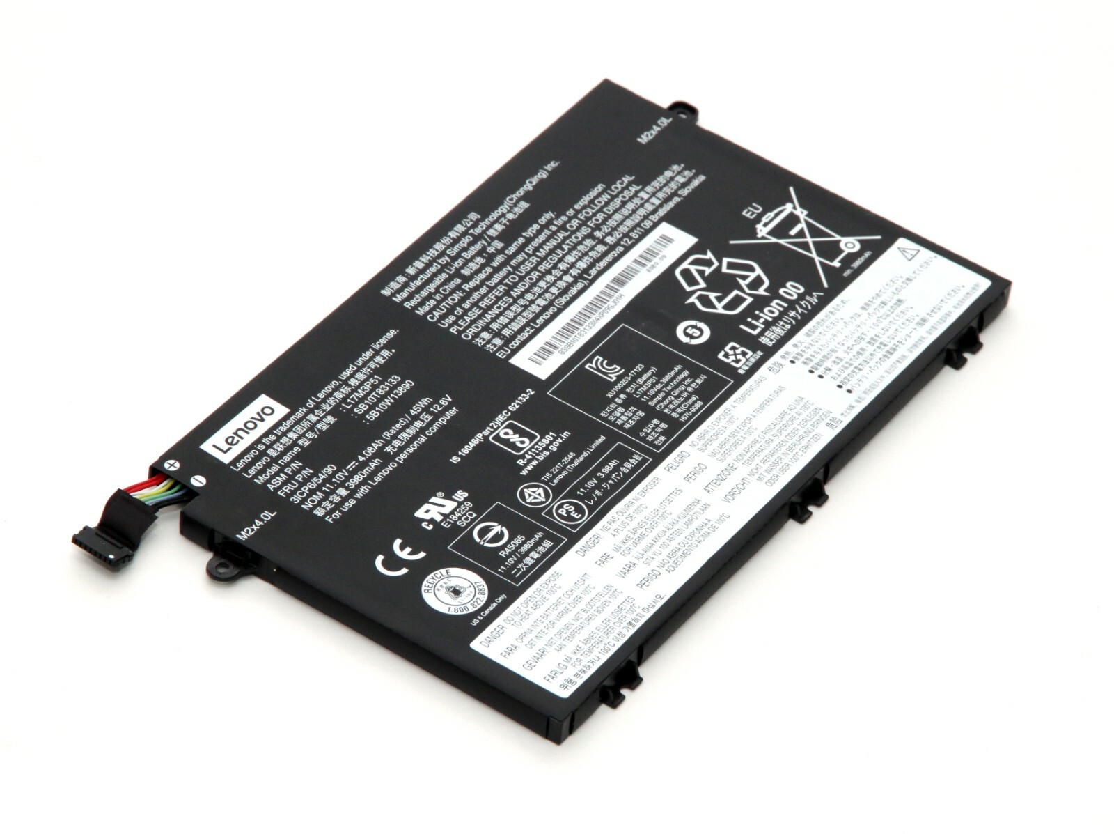 Original Lenovo ThinkPad E14 GEN 1 Battery 11.10V 45Wh 3980mAh L17M3P51 