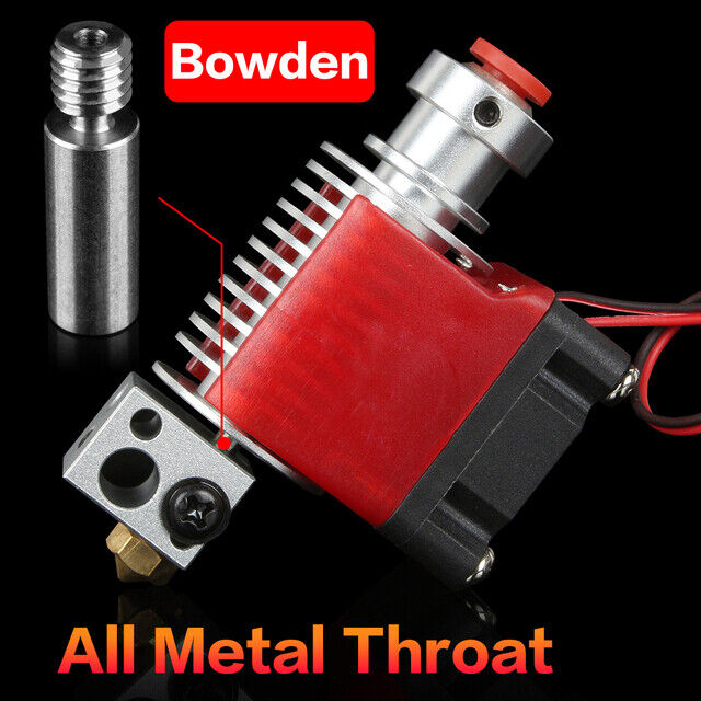 E3D V6 Hotend Kit (12/24V Bowden Version) W/ Fan for 0.4/1.75mm Filament Cooling